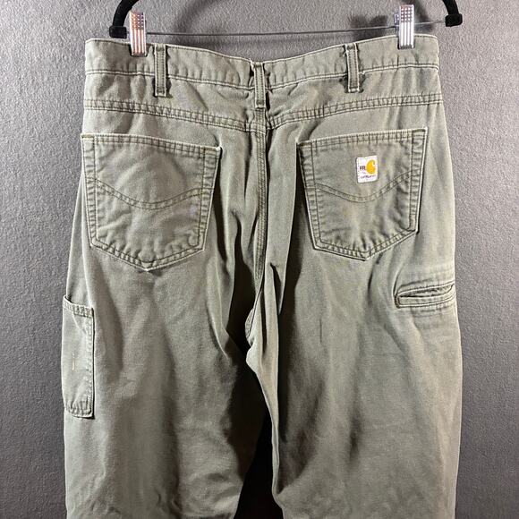 Carhartt men pants 36 x 34 distressed green utility Work cargo skater grunge